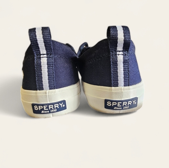 Sperry Crest Vibe Navy Blue Canvas Shoes | Women's Size 11 - Picture 5 of 12